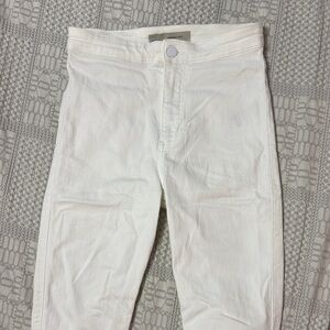 Topshop Joni White Denim Pants